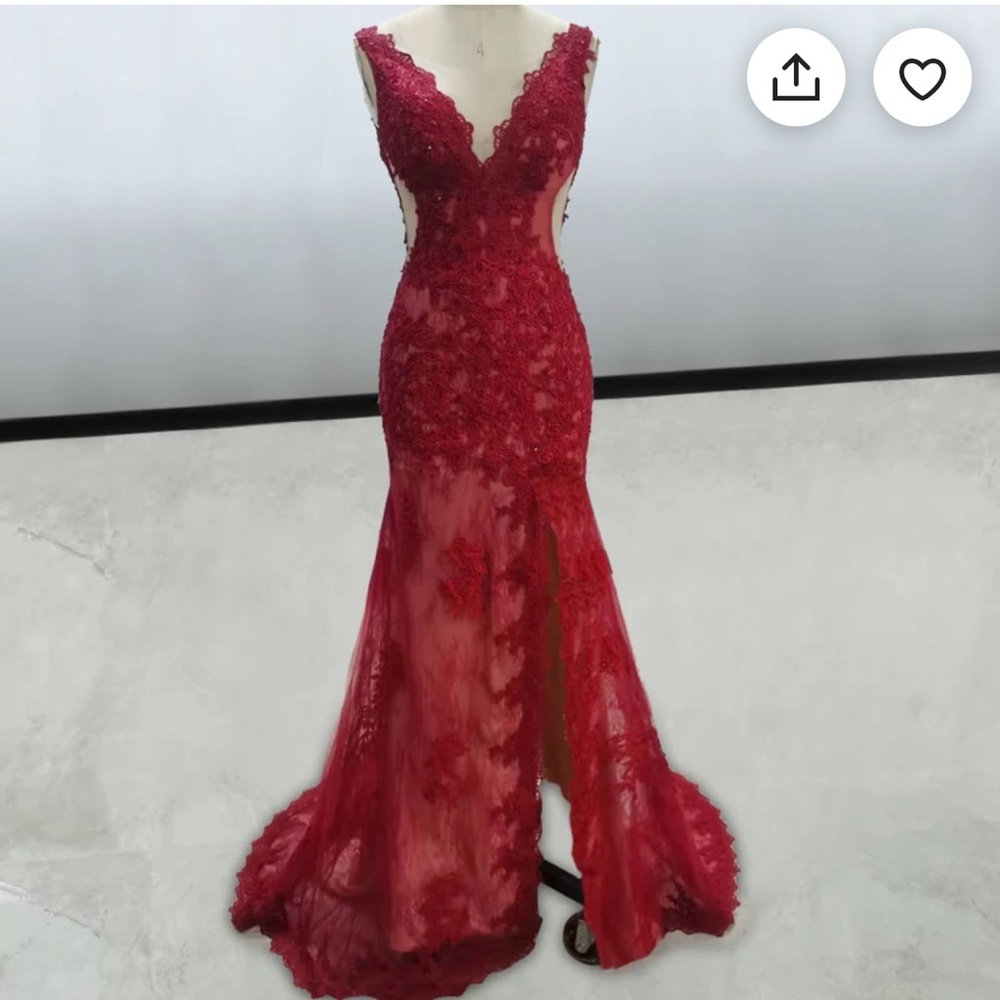 Red Mermaid Formal Dresss
